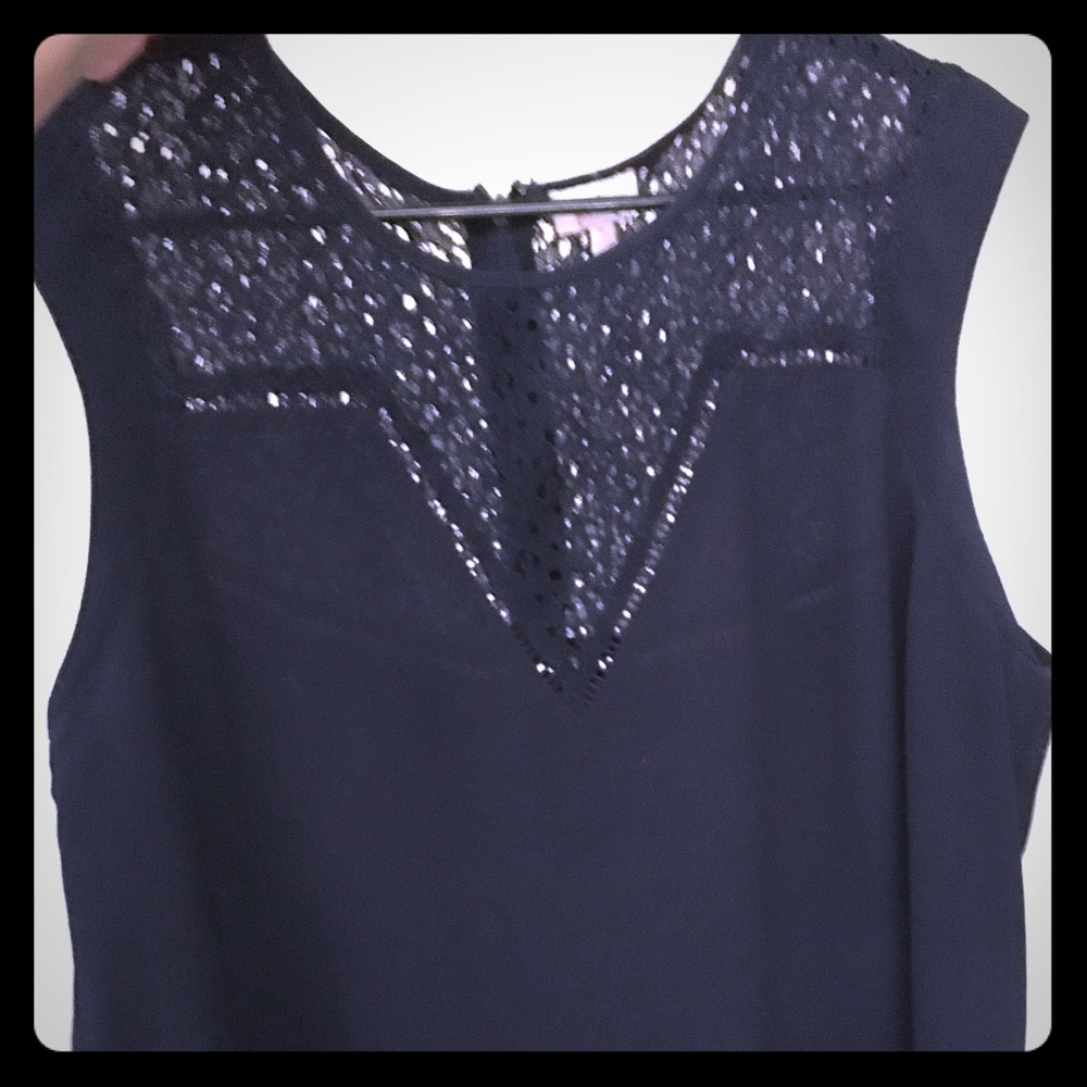 Navy lightweight dressy top